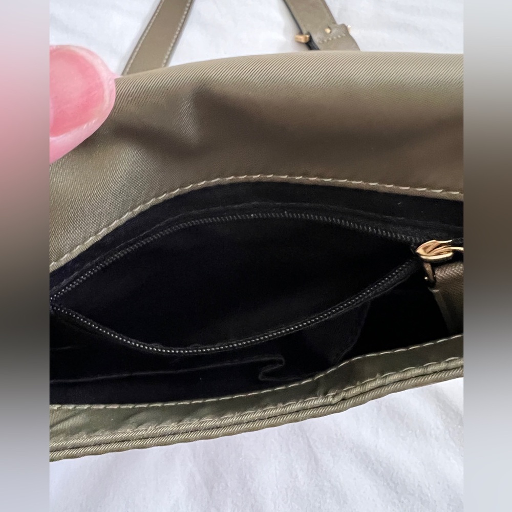 Marc Jacobs Trooper Nomad Saddlebag Olive Green Nylon Brass Hardware Crossbody - Picture 7 of 15